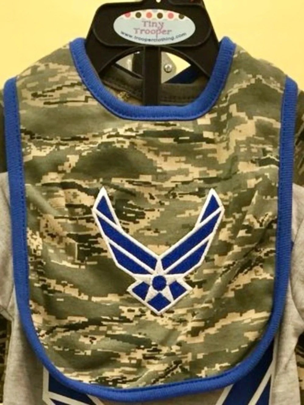 🇺🇸 Air Force ABU Camo Baby Bib Military Infant One Size 💙
